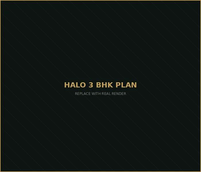 Raghava Halo 3 BHK floor plan layout